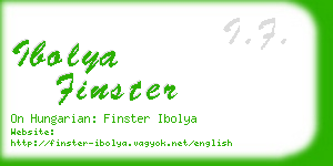 ibolya finster business card